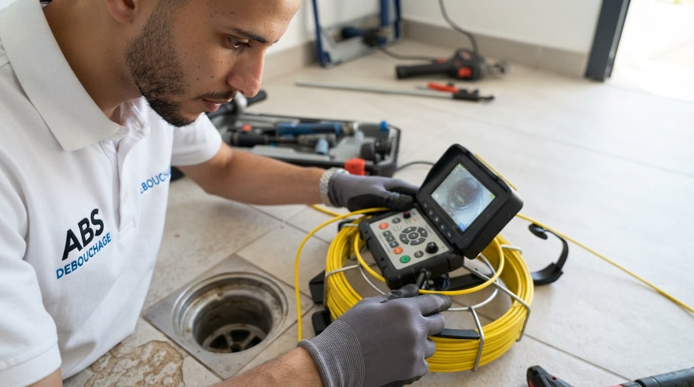 Localisation électromagnétique en surface - Technicien avec caméra endoscopique de précision