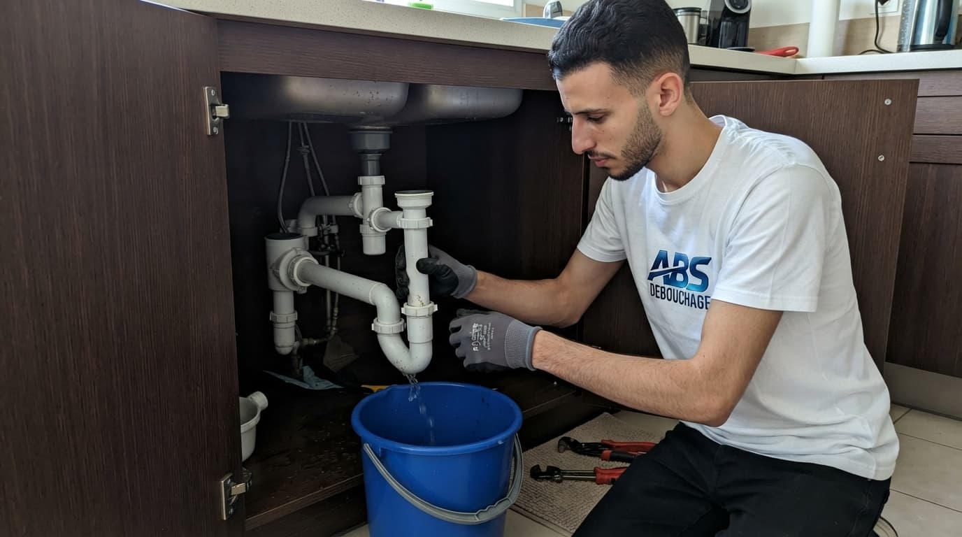 Inspection du siphon et du raccord lave-vaisselle - Démontage et inspection du siphon d'évier de cuisine