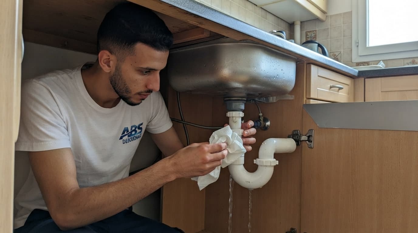 Remise en service & contrôle d'étanchéité - Vérification des joints et test d'étanchéité de l'évier