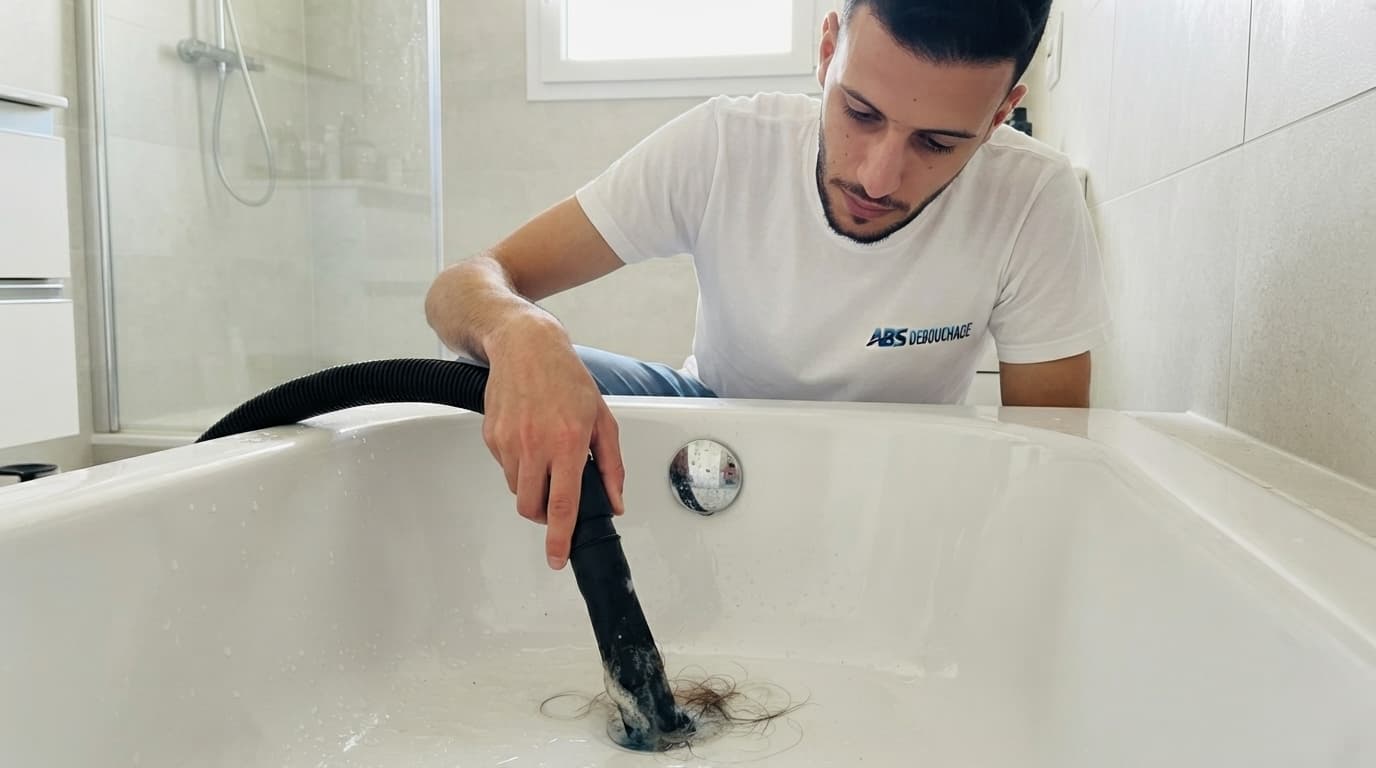 Aspiration des impuretés superficielles - Aspiration et extraction des impuretés du vidage de baignoire