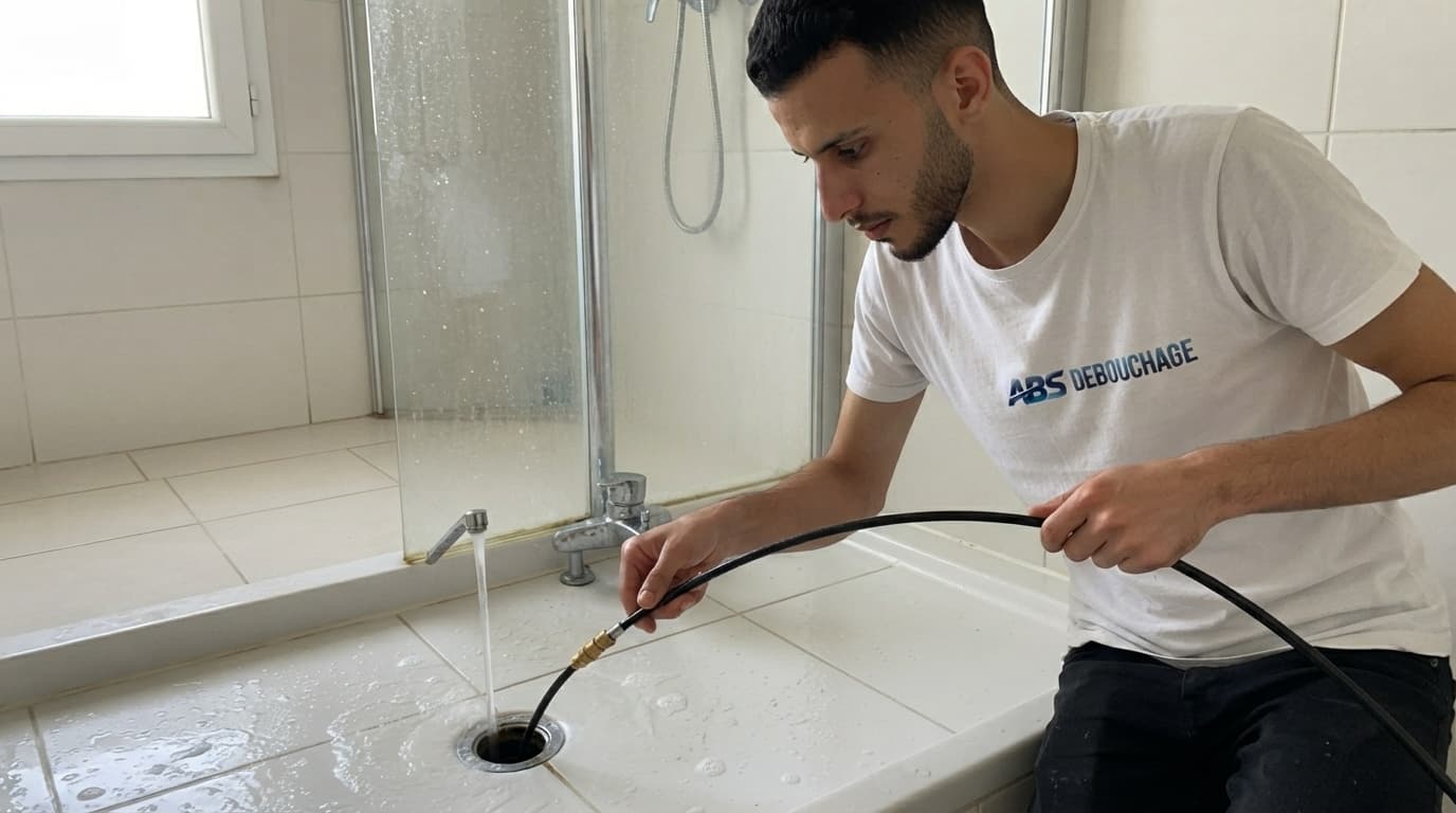Curage par buse rotative haute pression - Curage et nettoyage du conduit de douche par buse rotative
