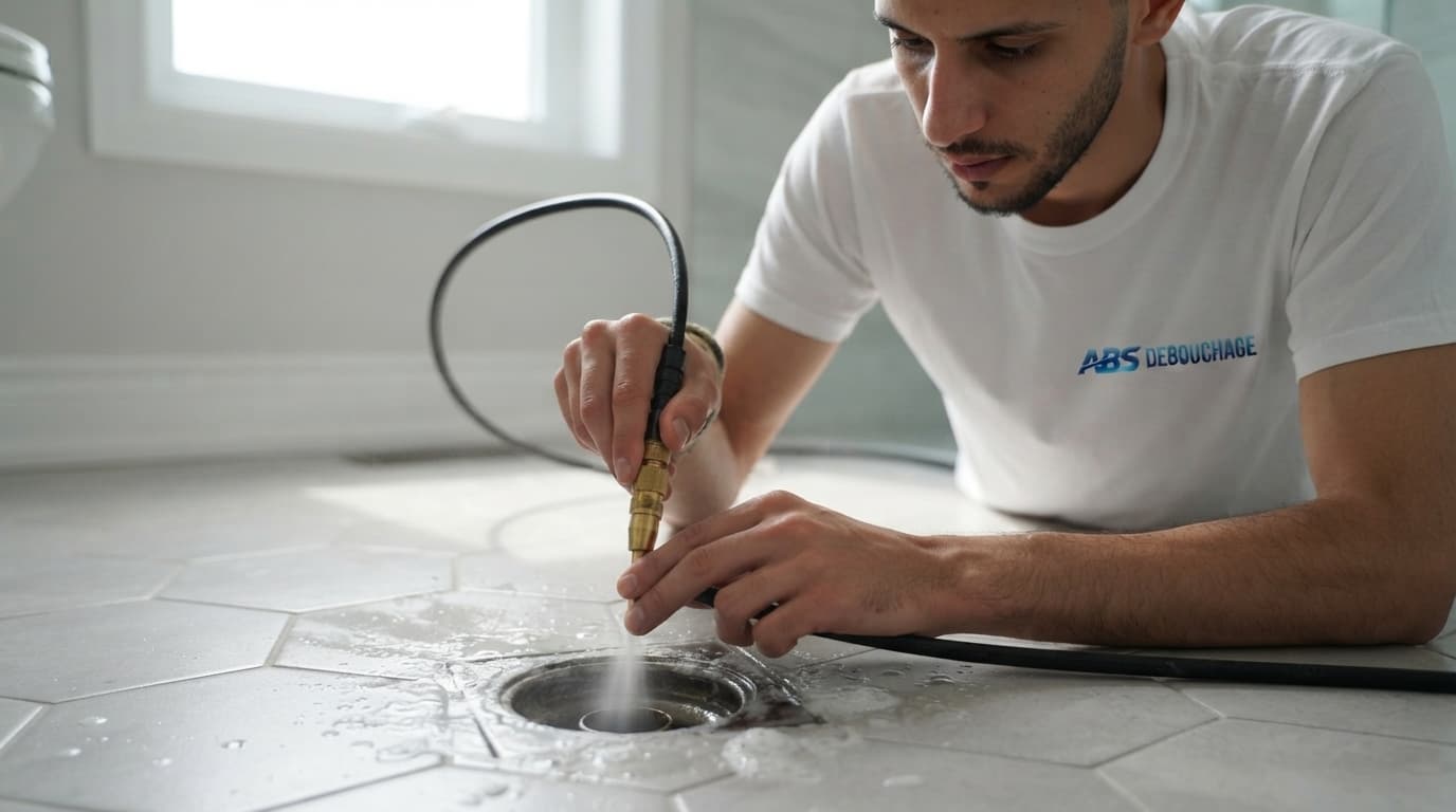 Aspiration haute puissance de la cuve - Nettoyage et débouchage du tuyau d'évacuation de sortie